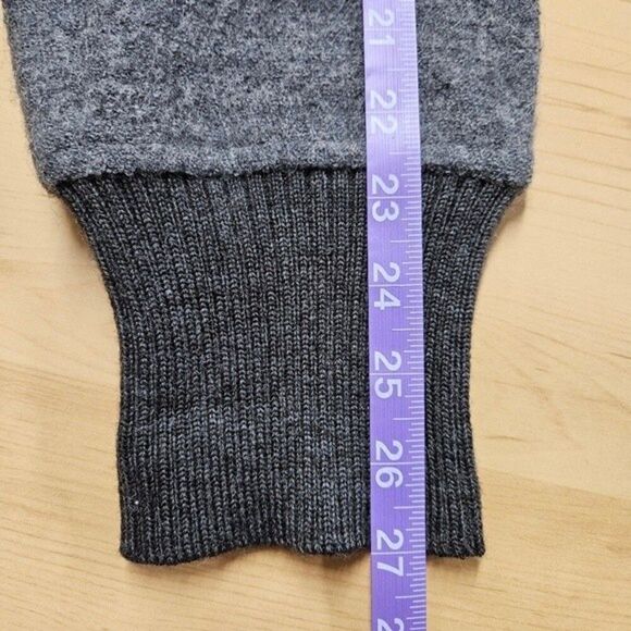 Bernardo Collection Gray & Charcoal Front Button Wool Versatile Neckline Sweater - Picture 12 of 12